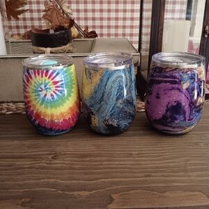 Set of 3 gently used swig life wine tumblers
